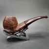 2018 Silver Gray Sandblasted Hawkbill Estate Briar Pipe, American Estates - Image 3
