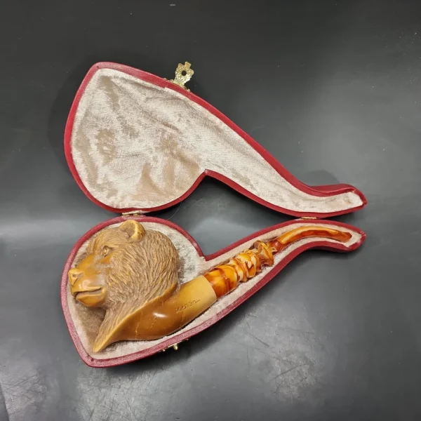MBSD Meerschaum Masters by Kenan Bear Handmade Block Meerschaum Pipe, New - Image 3