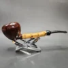 HS Studio Signature Smooth Acorn w/ Bamboo Estate Briar Pipe, Unsmoked - Image 3