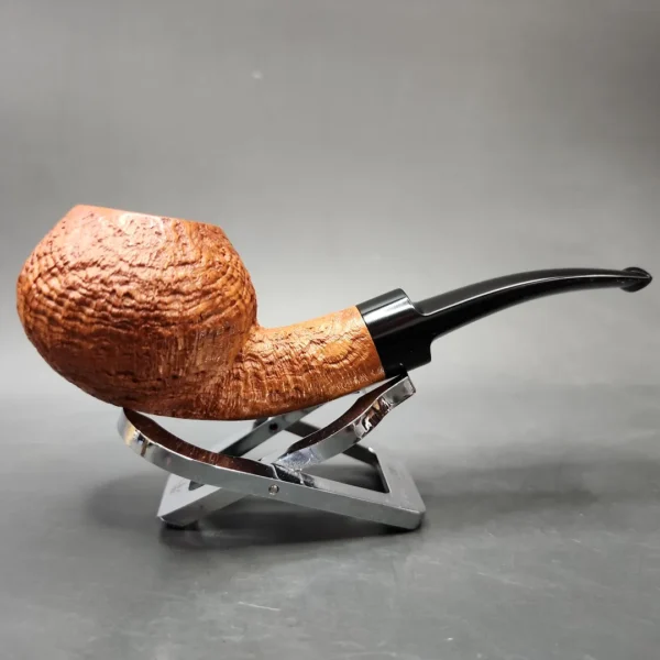 Ryan Alden Sandblasted Author (King of Clubs) Handmade Briar Pipe, Unsmoked - Image 3