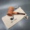 Pipe Tristan Granite Rusticated Poker Handmade Briar Pipe, New - Image 3