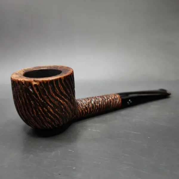 1946-1979 Sasieni Four Dot Rustic Moorgate Pot Estate Briar Pipe, English Estates - Image 3