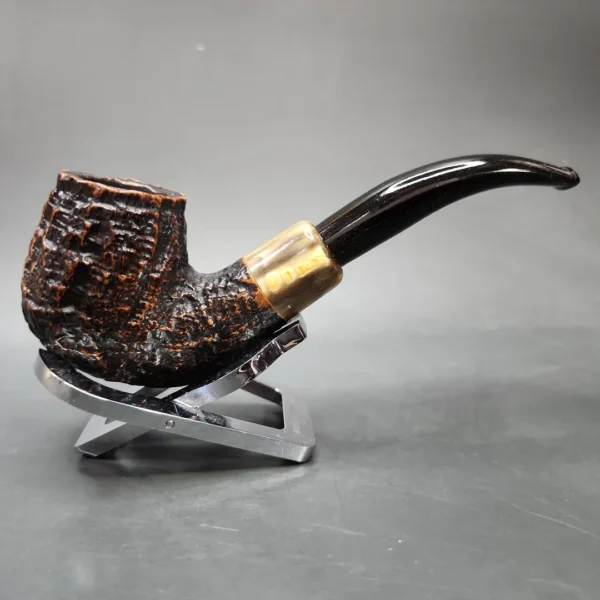 Commodore 5512 Rusticated Bent Brandy Estate Briar Pipe, Other Estates - Image 3