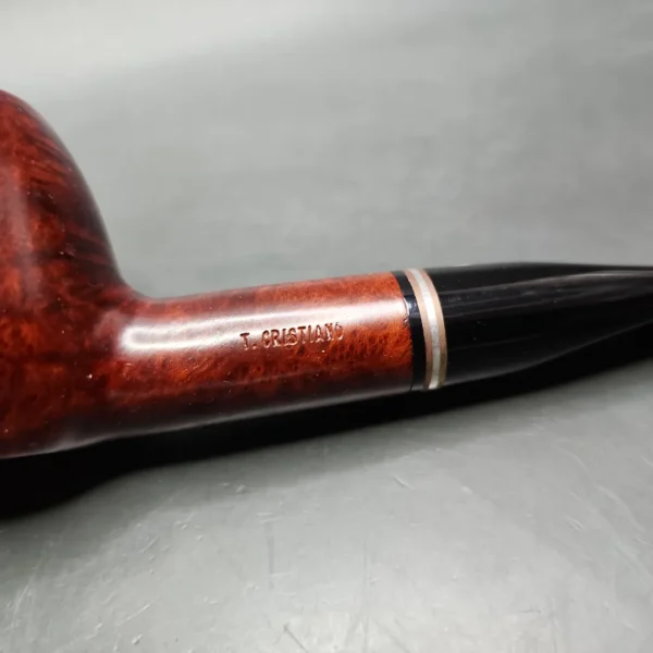 Thomas Cristiano Smooth Apple Estate Briar Pipe, Unsmoked - Image 3