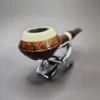Sebastian Heck Squat Rhodesian w/ Elforyn Handmade Briar Pipe, New - Image 4