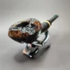 Nathan Armentout Sandblasted Bullcap w/ Boxwood Handmade Briar Pipe, New - Image 4