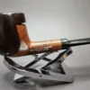 Hurricane Standard 130 Wind Cap Smooth Billiard Estate Briar Pipe, English Estates - Image 4