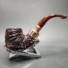 Peterson 2024 Christmas Pipe 221 Rusticated Bent Billiard Briar Pipe, FT, New - Image 4