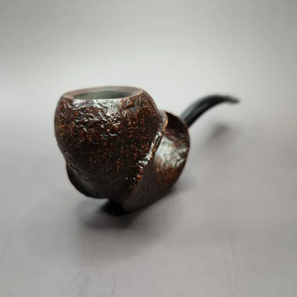 HS Studio Sandblasted Cobra Estate Briar Pipe, Unsmoked - Image 4