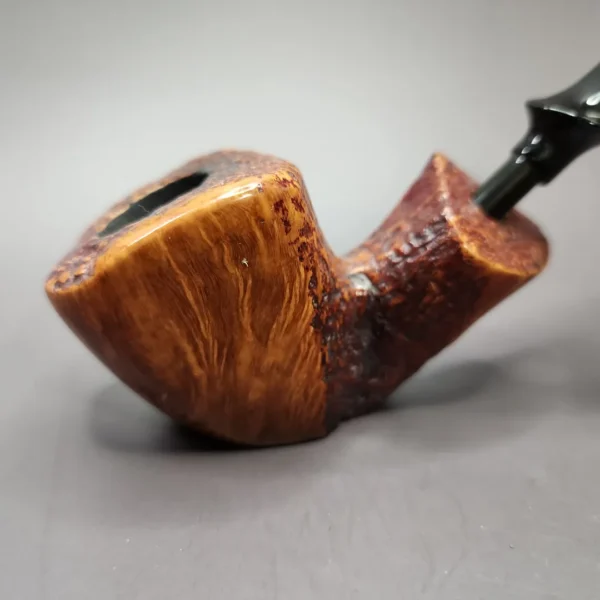 Unknown Partially Sandblasted Freehand Estate Briar Pipe, Danish Estates - Image 4