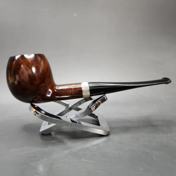Jacobean Original by Les Wood Smooth Apple Estate Briar Pipe, Unsmoked - Image 4