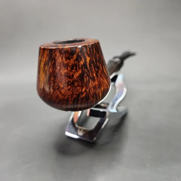 Vitale Smooth Pot w/ Horn (Sun) Handmade Briar Pipe, New - Image 4