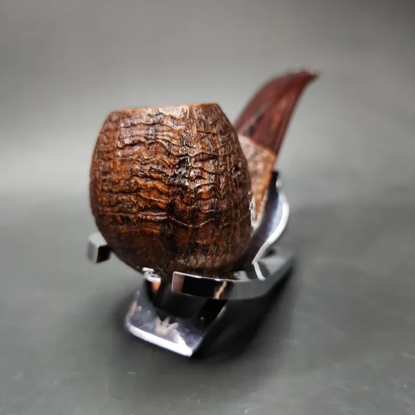 2018 Silver Gray Sandblasted Hawkbill Estate Briar Pipe, American Estates - Image 4