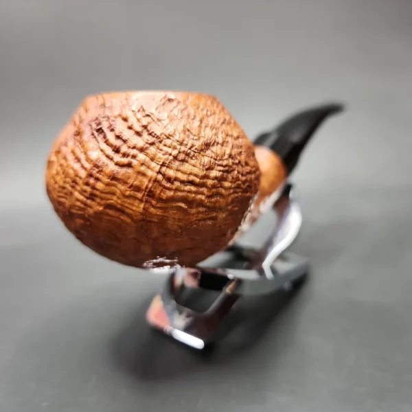 Ryan Alden Sandblasted Author (King of Clubs) Handmade Briar Pipe, Unsmoked - Image 4