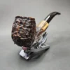 Commodore 5512 Rusticated Bent Brandy Estate Briar Pipe, Other Estates - Image 4