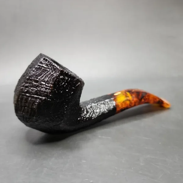 Savinelli Ottagono 111 Sandblasted Panel Briar Pipe, 6mm - Image 4