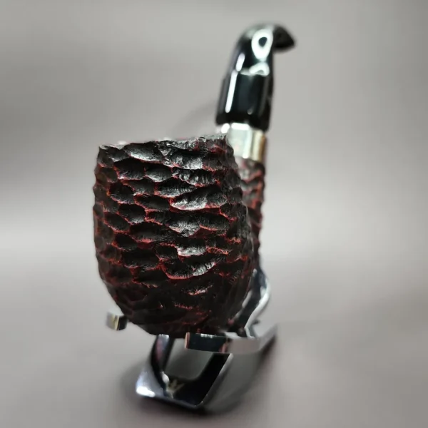 Peterson Pub Pipe Rusticated Oom Paul Estate Briar Pipe, Unsmoked - Image 5
