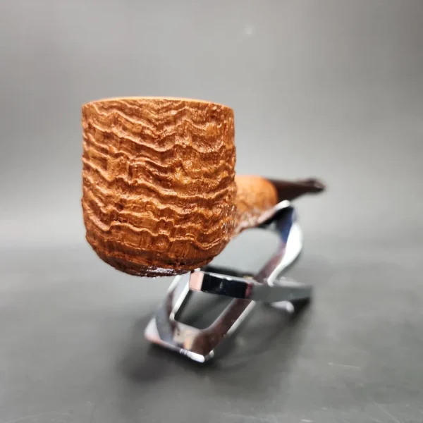 Nathan Armentrout Sandblasted Shape 55 Handmade Briar Pipe, Unsmoked - Image 5