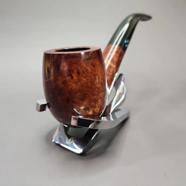 Sasieni 4 Dot Walnut Smooth Bent Billiard Estate Briar Pipe, Unsmoked - Image 5