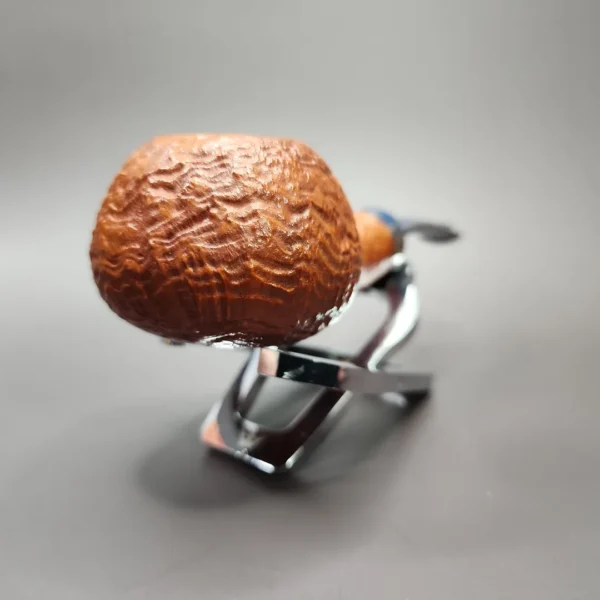 Sebastian Heck Sandblasted Squat Tomato Handmade Briar Pipe, New - Image 5