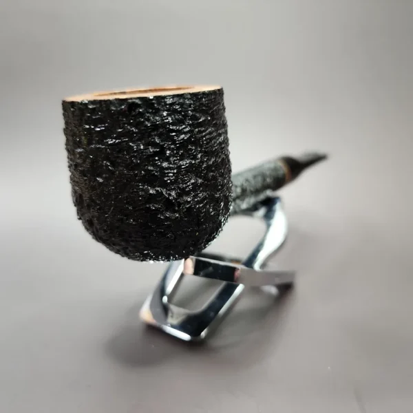 Neal Monier Rusticated Pot Handmade Briar Pipe, Unsmoked - Image 5