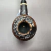 Nathan Armentout Sandblasted Bullcap w/ Boxwood Handmade Briar Pipe, New - Image 5