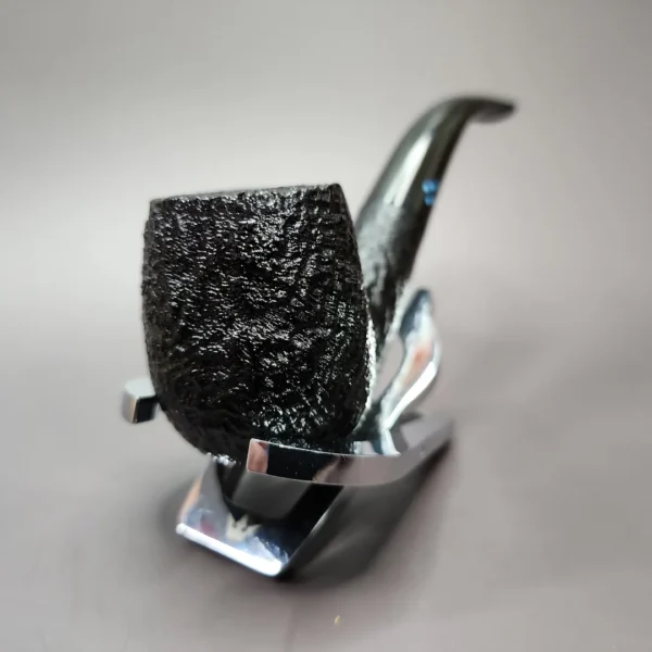 Sasieni 4 Dot Ruff Root Dark Bent Billiard Estate Briar Pipe, Unsmoked - Image 5