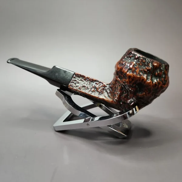 Dunhill Patent Era Shell Sandblasted Bulldog Estate Briar Pipe, English Estates - Image 5