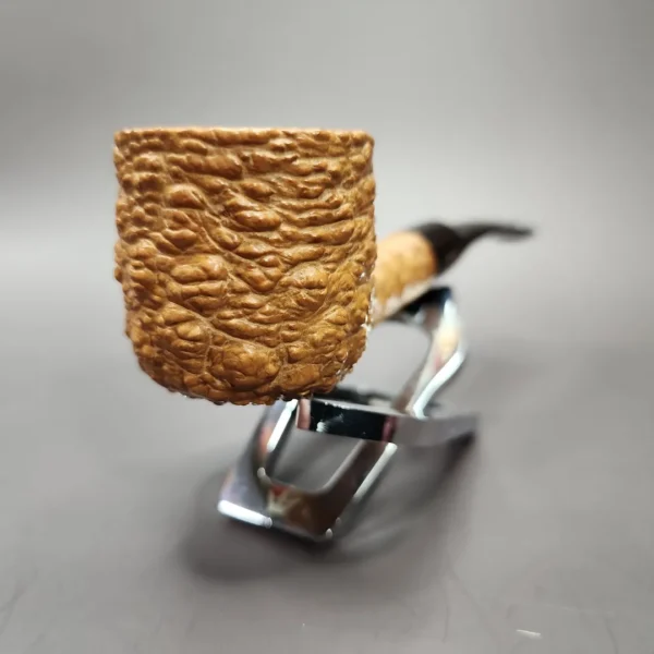 Savinelli Punto Oro Corallo 121 KS Bent Pot Estate Briar Pipe, Italian Estates - Image 5