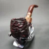 Peterson 2024 Christmas Pipe 221 Rusticated Bent Billiard Briar Pipe, FT, New - Image 5