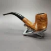 Parker Golden Bark Sandblasted Bent Billiard Estate Briar Pipe, English Estates - Image 5