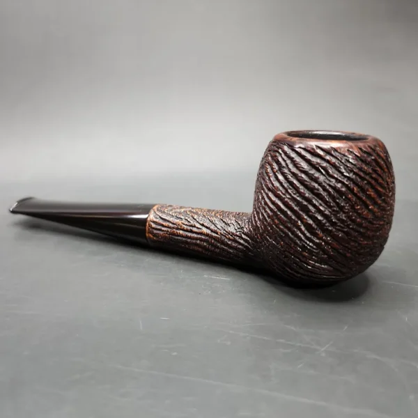 1946-1979 Sasieni Four Dot Rustic Hurlingham Apple Estate Briar Pipe, English Estates - Image 5