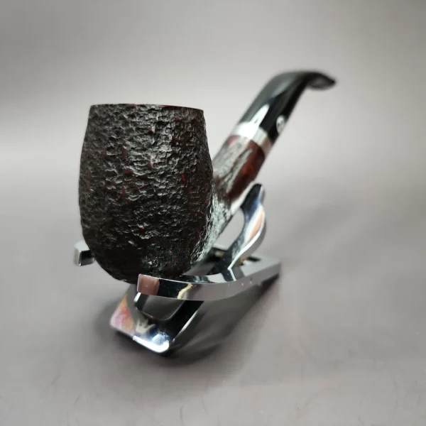 Rattray's Craggy Root 59 Rusticated Bent Billiard Estate Briar Pipe, Unsmoked, 9mm - Image 5