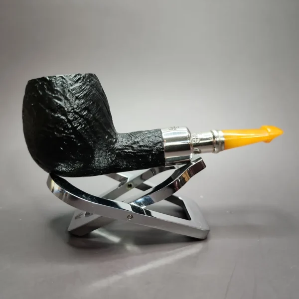 Peterson Amber Spigot 87 Sandblasted Apple Estate Briar Pipe, Unsmoked - Image 5