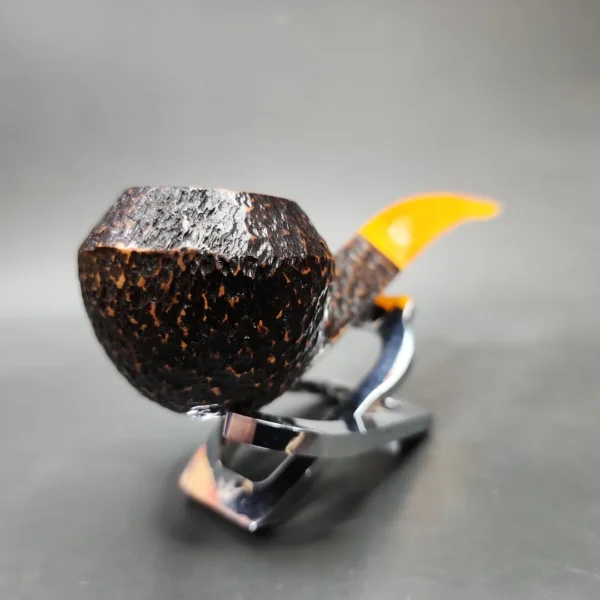 Rattray's Six Friends 6 Rusticated Bent Bulldog Estate Briar Pipe, Unsmoked, 9mm - Image 5