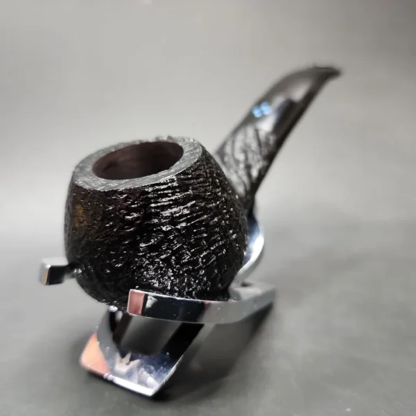 Sasieni 4 Dot Ruff Root 6 Sandblasted Diplomat Estate Briar Pipe, Unsmoked - Image 5