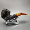 Savinelli Ottagono 111 Sandblasted Panel Briar Pipe, 6mm - Image 5