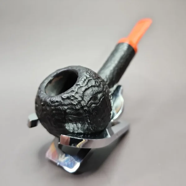 Sebastian Heck Sandblasted Tomato w/ Second Stem Handmade Briar Pipe, New - Image 6
