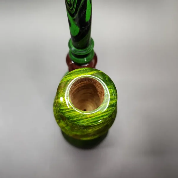 Mutcat Large Green "Swimming Calabash" Handmade Pipe, New - Image 6