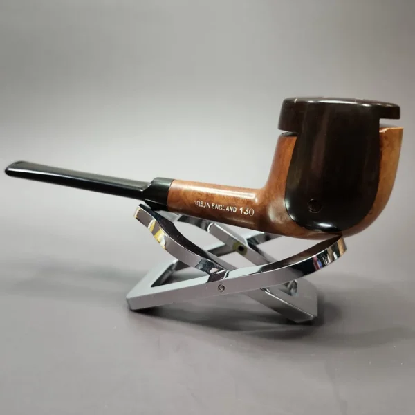 Hurricane Standard 130 Wind Cap Smooth Billiard Estate Briar Pipe, English Estates - Image 6