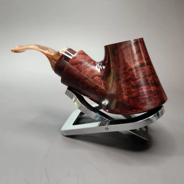 Johny Pipes Smooth Reverse Calabash Volcano Estate Briar Pipe, Unsmoked - Image 6