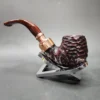 Peterson 2024 Christmas Pipe 221 Rusticated Bent Billiard Briar Pipe, FT, New - Image 6