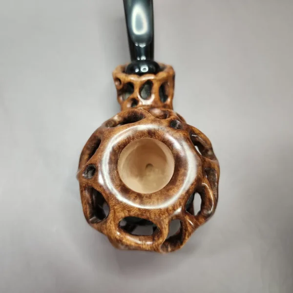 Moonlight "Lotus Pod" Author Handmade Briar Pipe, New - Image 6
