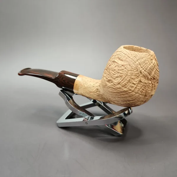 Morgan Bones Arbutus Sandblasted Apple Strawberry Briar Pipe, New - Image 6