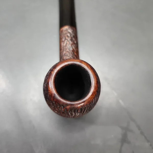 1946-1979 Sasieni Four Dot Rustic Hurlingham Apple Estate Briar Pipe, English Estates - Image 6