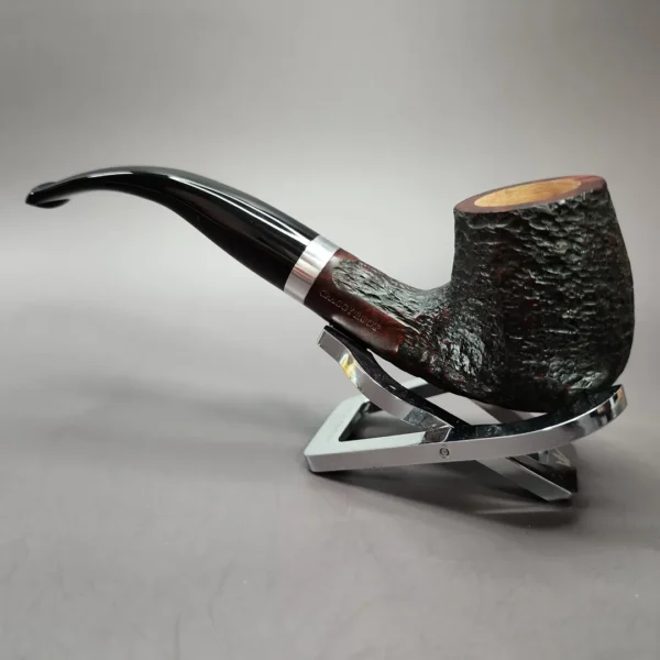 Rattray's Craggy Root 59 Rusticated Bent Billiard Estate Briar Pipe, Unsmoked, 9mm - Image 6