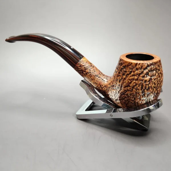 Dunhill 2018 County 4113 Sandblasted Bent Billiard Estate Briar Pipe, Unsmoked - Image 6