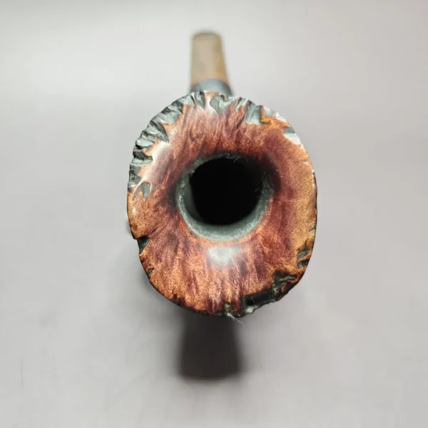 Bennie Joe Rusticated Horn Handmade Briar Pipe, New - Image 6