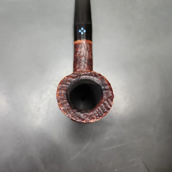 Sasieni 4 Dot Ruff Root Dark Sandblasted Dublin Estate Briar Pipe, French Estates - Image 6