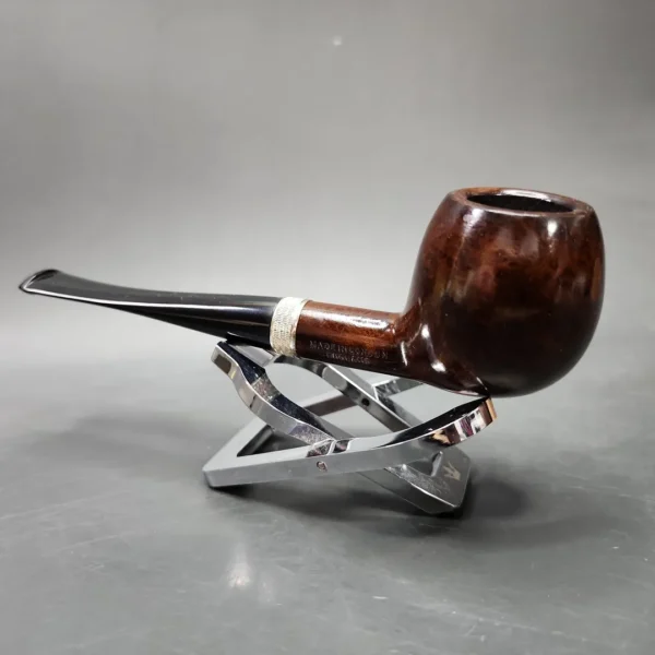 Jacobean Original by Les Wood Smooth Apple Estate Briar Pipe, Unsmoked - Image 6
